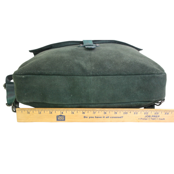Free People DARK GREEN BLUE REAL LEATHER BACKPACK CONVERTIBLE SHOULDER BAG PURSE main image 9